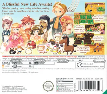 Story of Seasons (Europe) (En,Fr,De,Es,It) box cover back